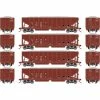Athearn HO 40' Ribbed 3-Bay Ballast Hopper, ATSF #1 (4) for Freight Cars