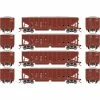 Athearn HO 40' Ribbed 3-Bay Ballast Hopper, ATSF #2 (4) for Freight Cars