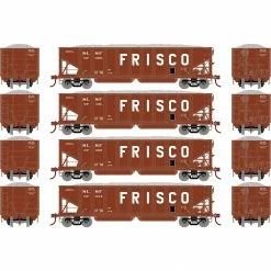 Athearn HO 40' Ribbed 3-Bay Ballast Hopper, SLSF #1 (4) for Freight Cars