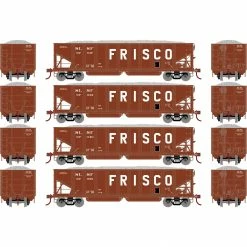 Athearn HO 40' Ribbed 3-Bay Ballast Hopper, SLSF #2 (4) for Freight Cars