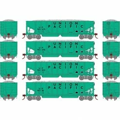 Athearn HO 40' Ribbed 3-Bay Ballast Hopper, UP #1 (4) for Freight Cars