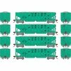 Athearn HO 40' Ribbed 3-Bay Ballast Hopper, UP #2 (4) for Freight Cars