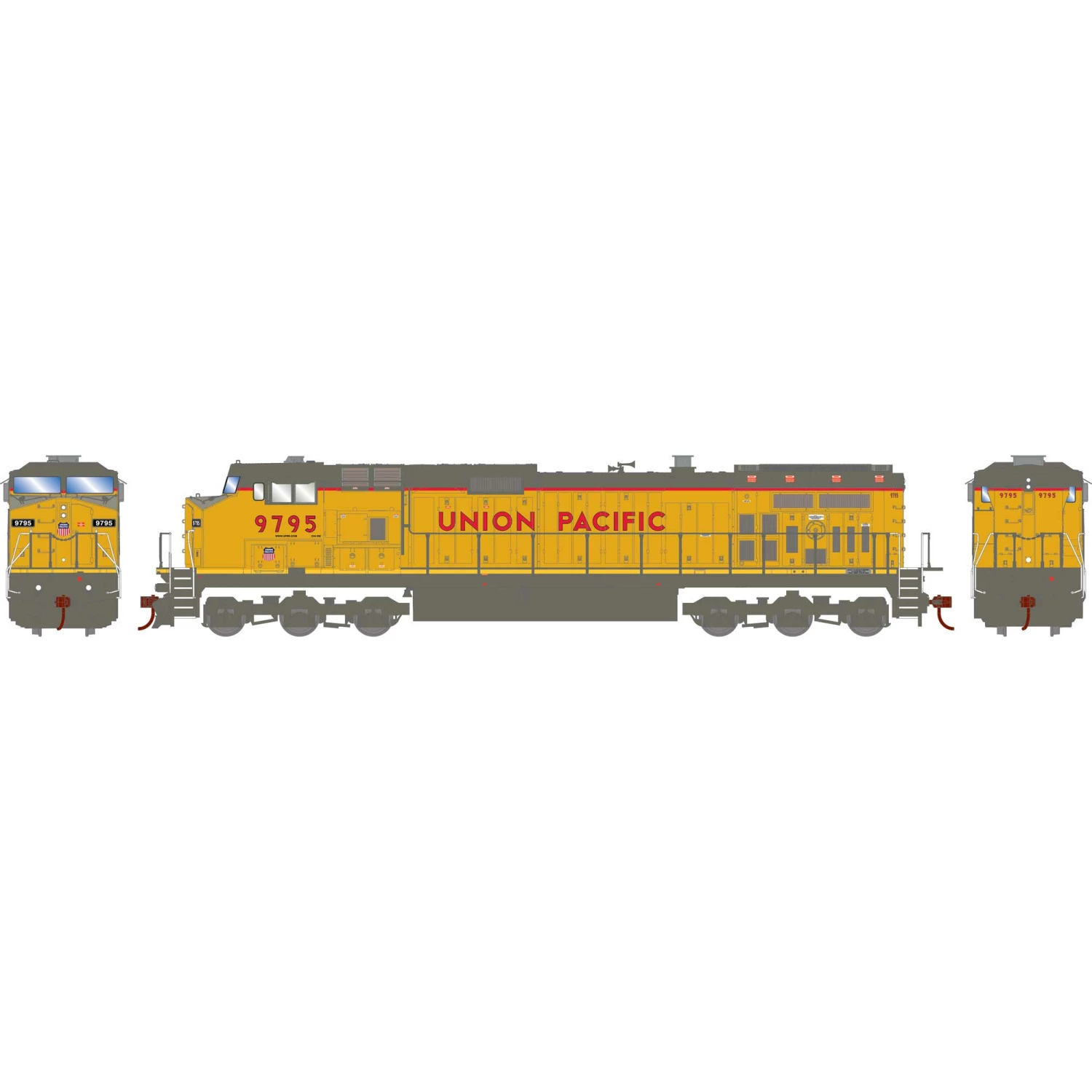 Athearn HO Dash 9-44CW Locomotive Sound-Ready, UP #9795 for Locomotives