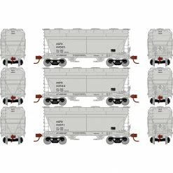 Athearn HO ACF 2970 Covered Hopper, ACFX (3) for Freight Cars