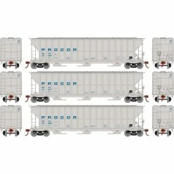 Athearn HO RTR FMC 4700 Covered Hopper, UNPX (3) for Freight Cars