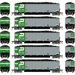 Athearn HO Bethgon Coalporter with Load, BN #1 (5) for Freight Cars