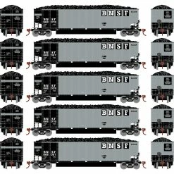 Athearn HO Bethgon Coalporter with Load, BNSF #1 (5) for Freight Cars