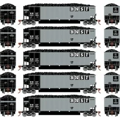 Athearn HO Bethgon Coalporter with Load, BNSF #2 (5) for Freight Cars