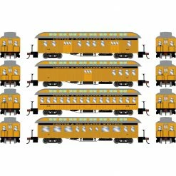 Athearn HO 50' Old Time Overland Passenger Set,D&RGW#1 (4) for Passenger Cars