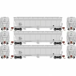 Athearn N ACF 4600 3-Bay CF Hopper, ACFX #1 (3) for Freight Cars