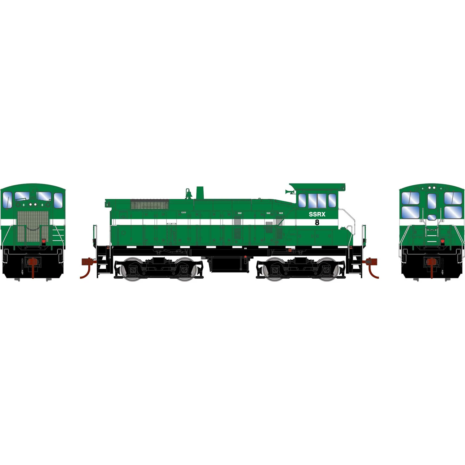 Athearn HO SW1000 Locomotive with DCC & Sound, SSRX #8 for Locomotives