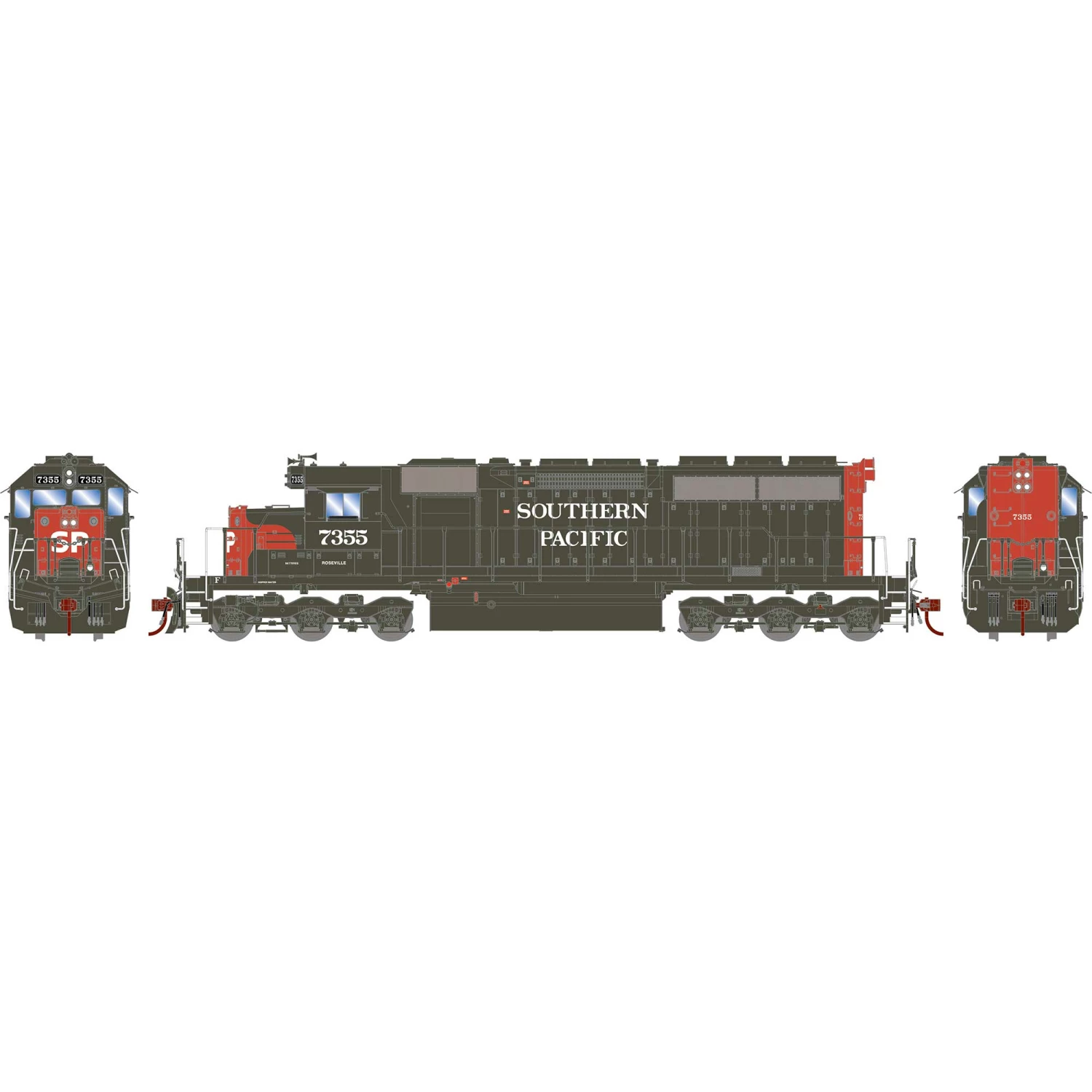 Athearn HO SD40R Locomotive, Southern Pacific #7355 for Locomotives