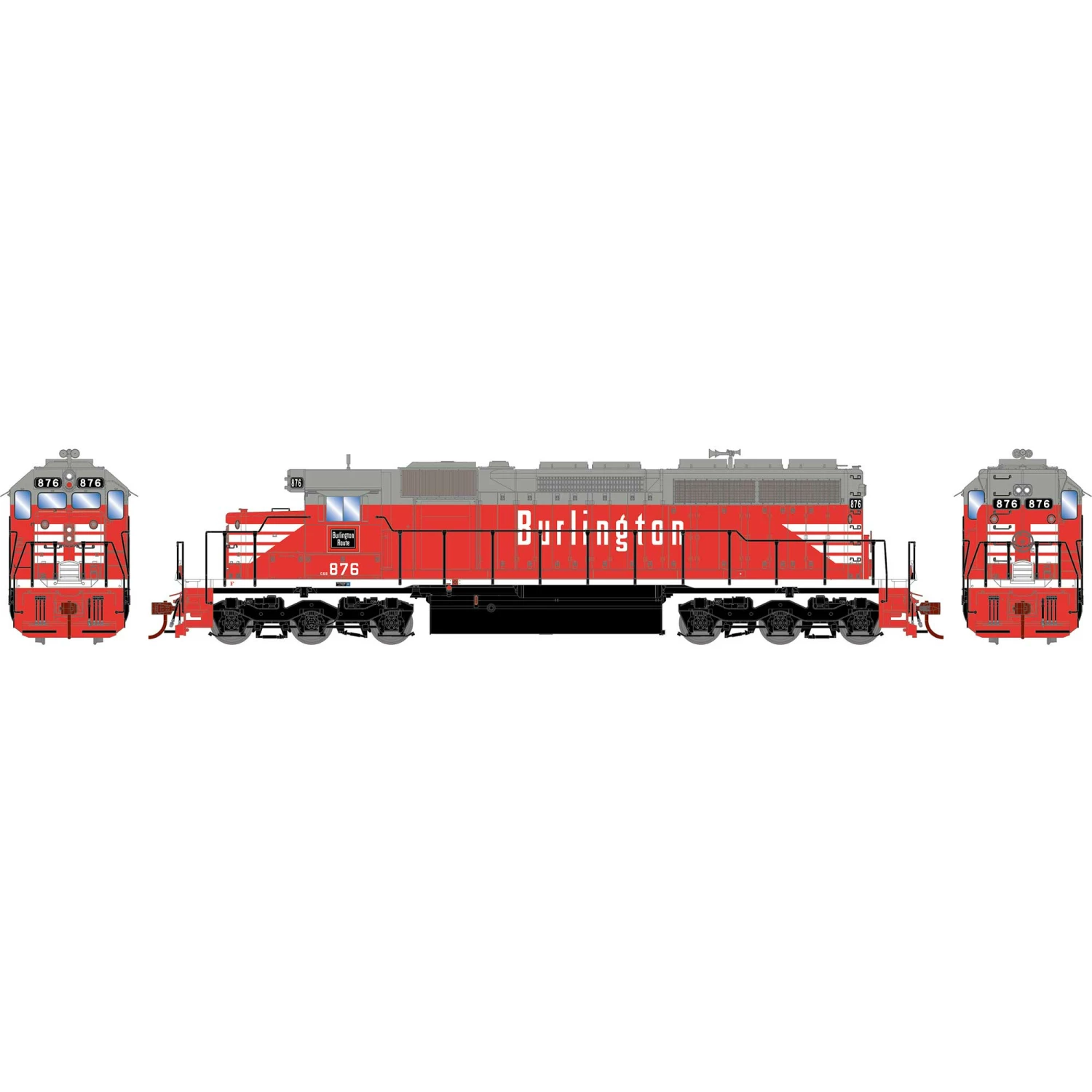 Athearn HO SD40 Locomotive with DCC & Sound, Colorado & Southern #876 for Locomotives