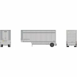 Athearn HO RTR 28' Drop Sill Trailer UPS No Shield #284499 for Scenery