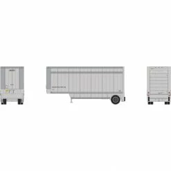 Athearn HO RTR 28' Drop Sill Trailer UPS No Shield #292267 for Scenery