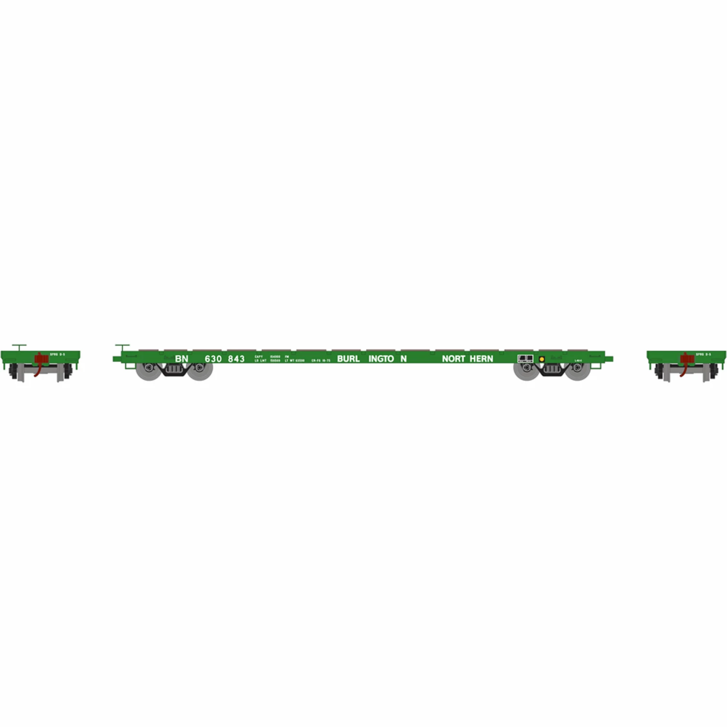 Athearn HO RTR 60' Flat, BN #630843 for Freight Cars