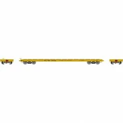 Athearn HO RTR 60' Flat, Frisco #3802 for Freight Cars