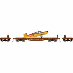 Athearn HO 40' Flat Car with Plane, UP # 50595 for Freight Cars