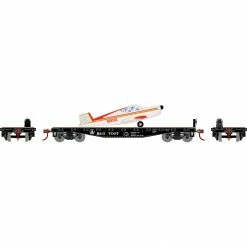Athearn HO 40' Flat Car with Plane, B&O # 7007 for Freight Cars
