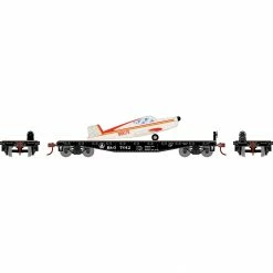 Athearn HO 40' Flat Car with Plane, B&O # 7012 for Freight Cars