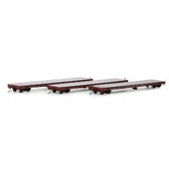 Athearn HO RTR 60' Flat Car, OTTX/Brown Logo (3) for Freight Cars