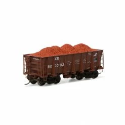 Athearn HO RTR 26' Ore Car Low Side with Load, CR #500003 for Freight Cars