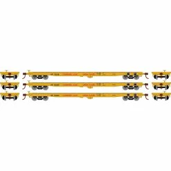 Athearn HO 60' Flat, UP (3) for Freight Cars