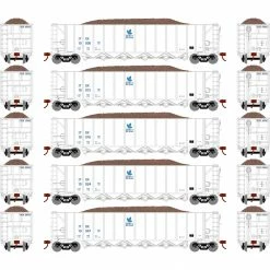 Athearn HO RTR 5Bay Rapid Discharge Hopper ITGX White#1(5) for Freight Cars