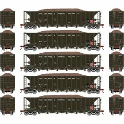 Athearn HO RTR 5-Bay Rapid Discharge Hopper HLMX #1 (5) for Freight Cars