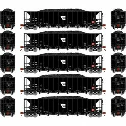 Athearn HO RTR 5-Bay Rapid Discharge Hopper, ELFX #1 (5) for Freight Cars