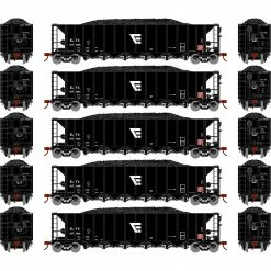 Athearn HO RTR 5-Bay Rapid Discharge Hopper, ELFX #2 (5) for Freight Cars