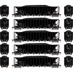 Athearn HO RTR 5-Bay Rapid Discharge Hopper, GGPX #2 (5) for Freight Cars
