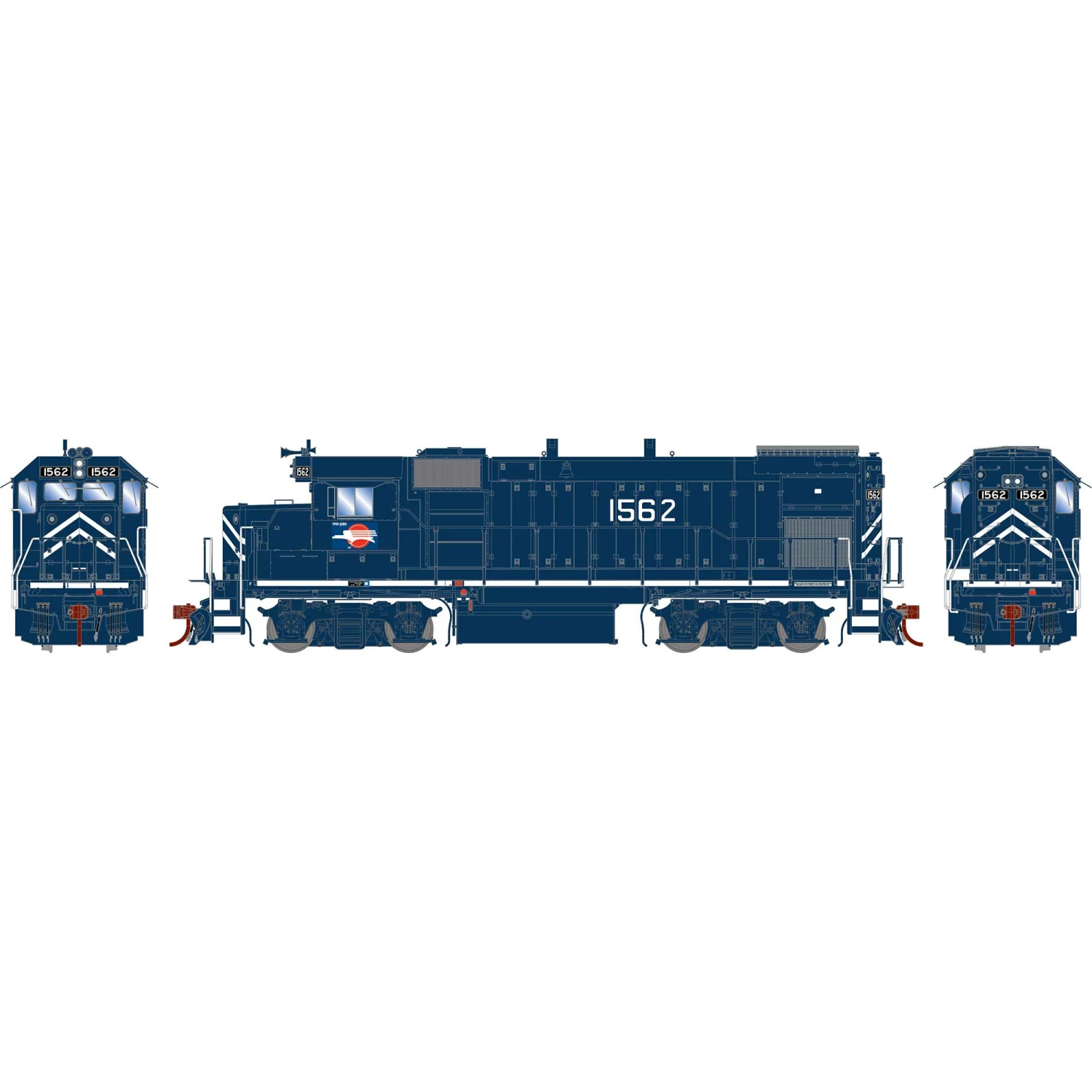 Athearn HO GP15-1Locomotive , Missouri Pacific #1562 for Locomotives