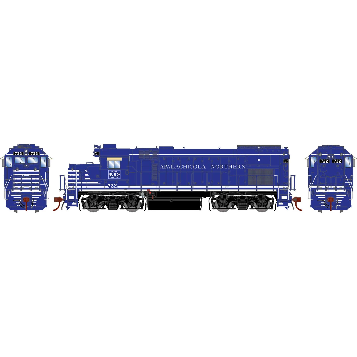 Athearn HO GP15T Locomotive, AN #722 for Locomotives