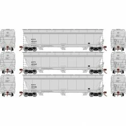 Athearn HO ACF 4600 3-Bay CF Hopper, ACFX #1 (3) for Freight Cars