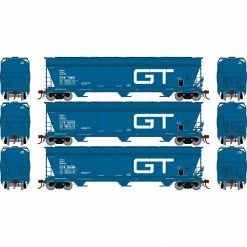 Athearn HO ACF 4600 3-Bay CF Hopper, GTW #1 (3) for Freight Cars