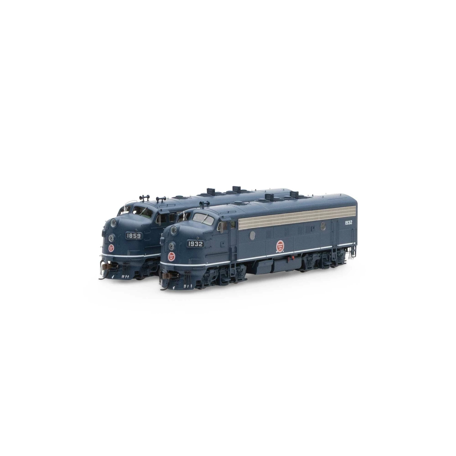 Athearn HO F7 A/A with DCC & Sound,MP/T&P/Freight #1859/#1932 for Locomotives