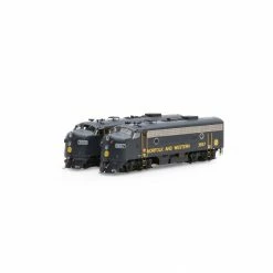 Athearn HO F7 A/A with DCC & Sound, N&W/Freight #3657/#3659 for Locomotives