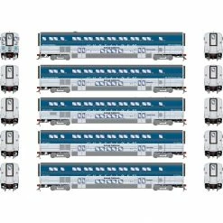 Athearn HO Surfliner Cars with Lights & Sound, Amtrak (5) for Passenger Cars