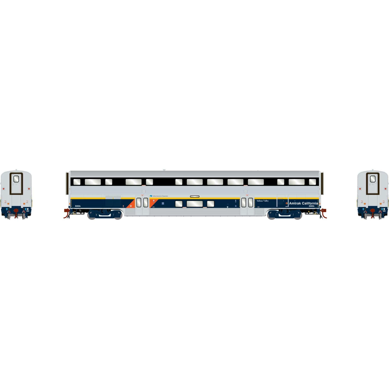 Athearn HO M-K California Dining Car with Lights, CDTX #8806 for Passenger Cars