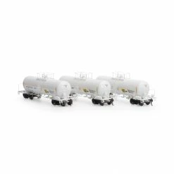 Athearn HO 13,600-Gal Acid Tank, UTLX/White/Reflectors (3) for Freight Cars
