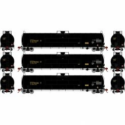 Athearn HO 33,900-Gallon LPG Tank/Flat, UTLX #2 (3) for Freight Cars