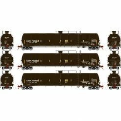 Athearn HO 33,900-Gallon LPG Tank/Late, GBRX #1 (3) for Freight Cars