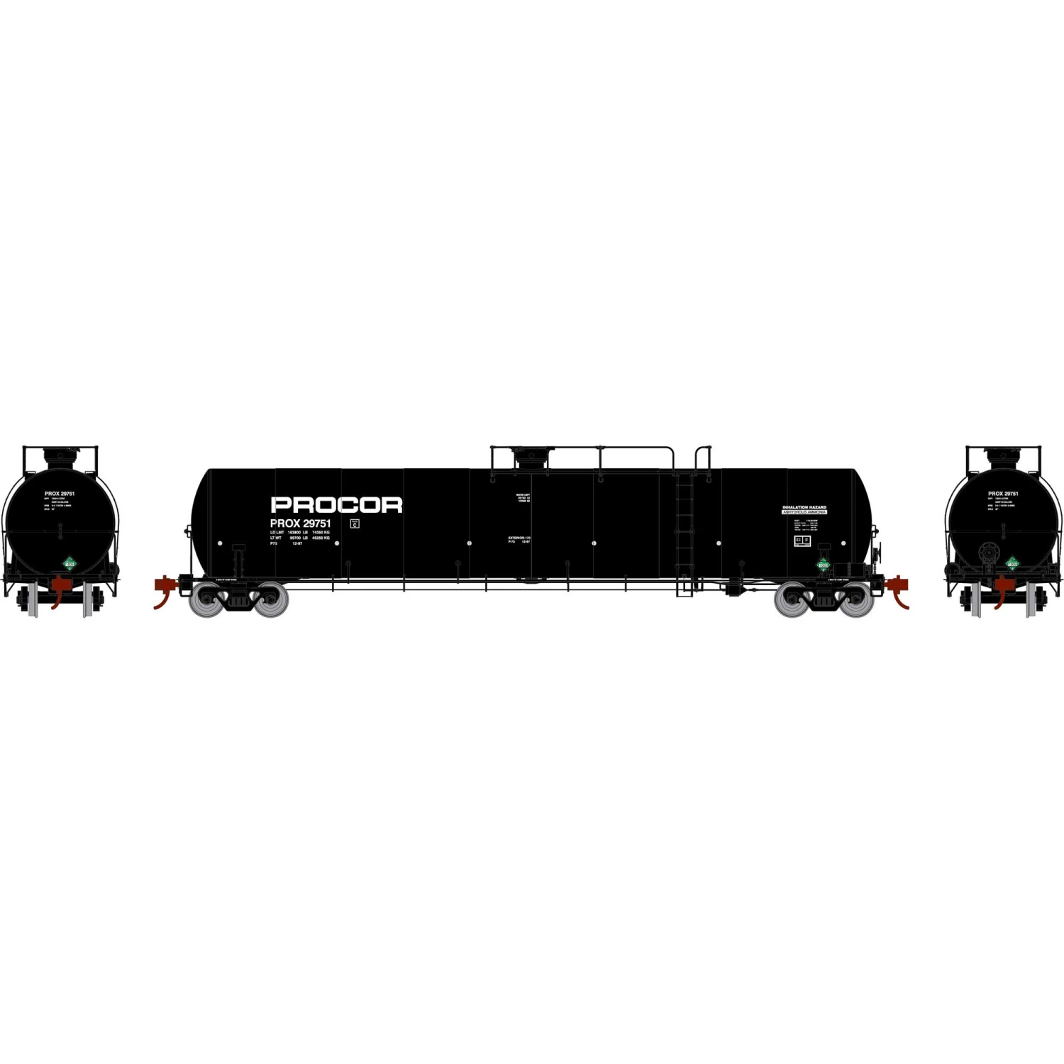 Athearn HO 33,900-Gallon LPG Tank/Late, PROX #29751 for Freight Cars