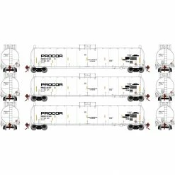 Athearn HO 33,900-Gallon LPG Tank/Early, PROX #2 (3) for Freight Cars