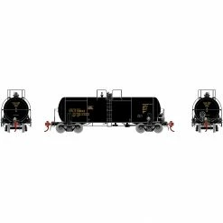 Athearn HO 13,600-Gallon Acid Tank, UTLX, Black #13833 for Freight Cars