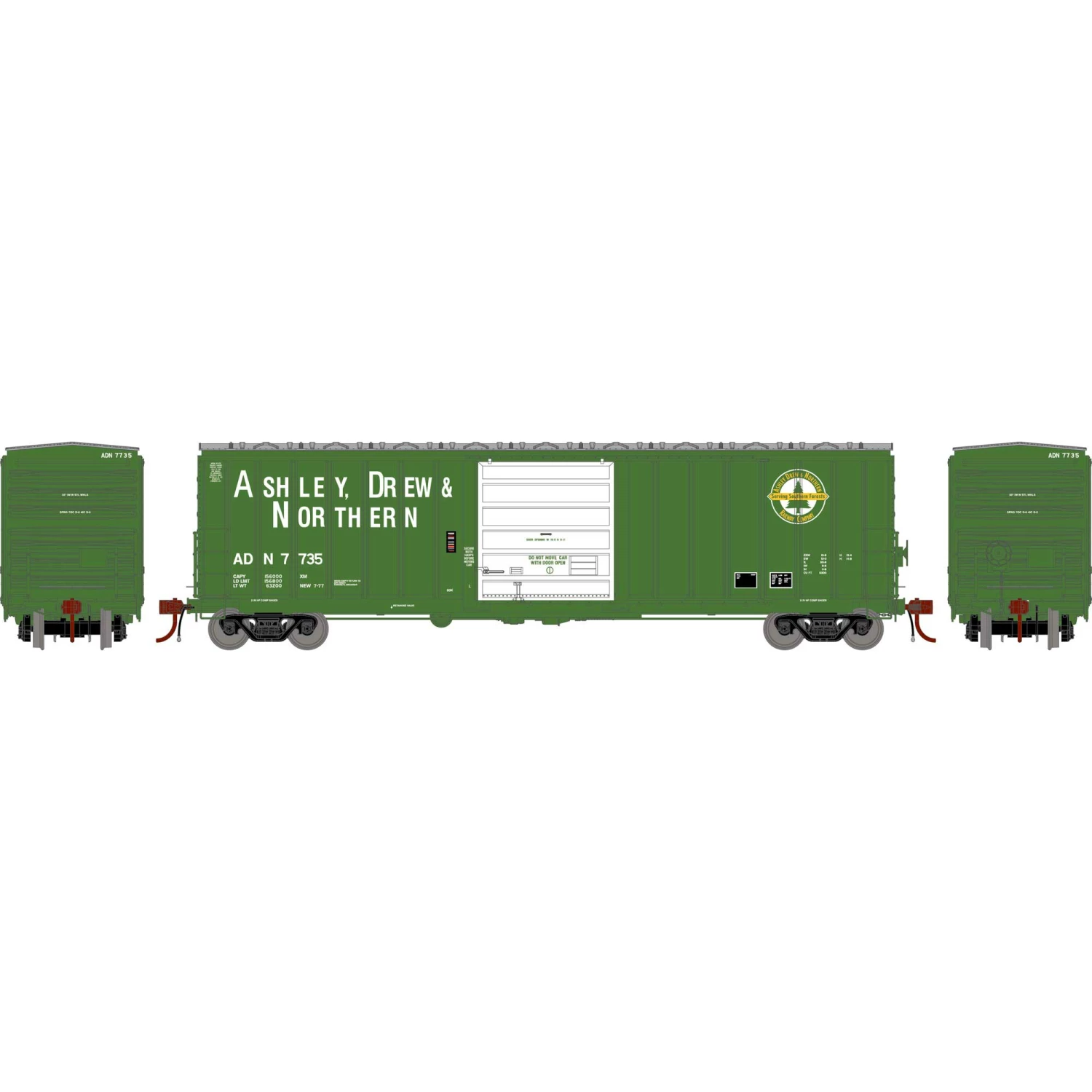 Athearn HO 50' SIECO Box, AD&N #7735 for Freight Cars