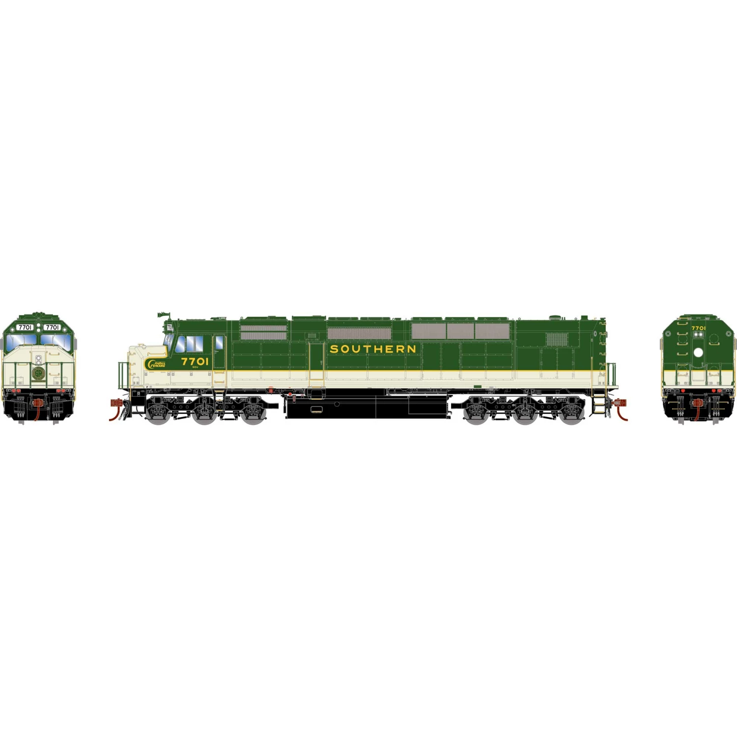Athearn HO SDP40F Locomotive, SOU #7701 for Locomotives