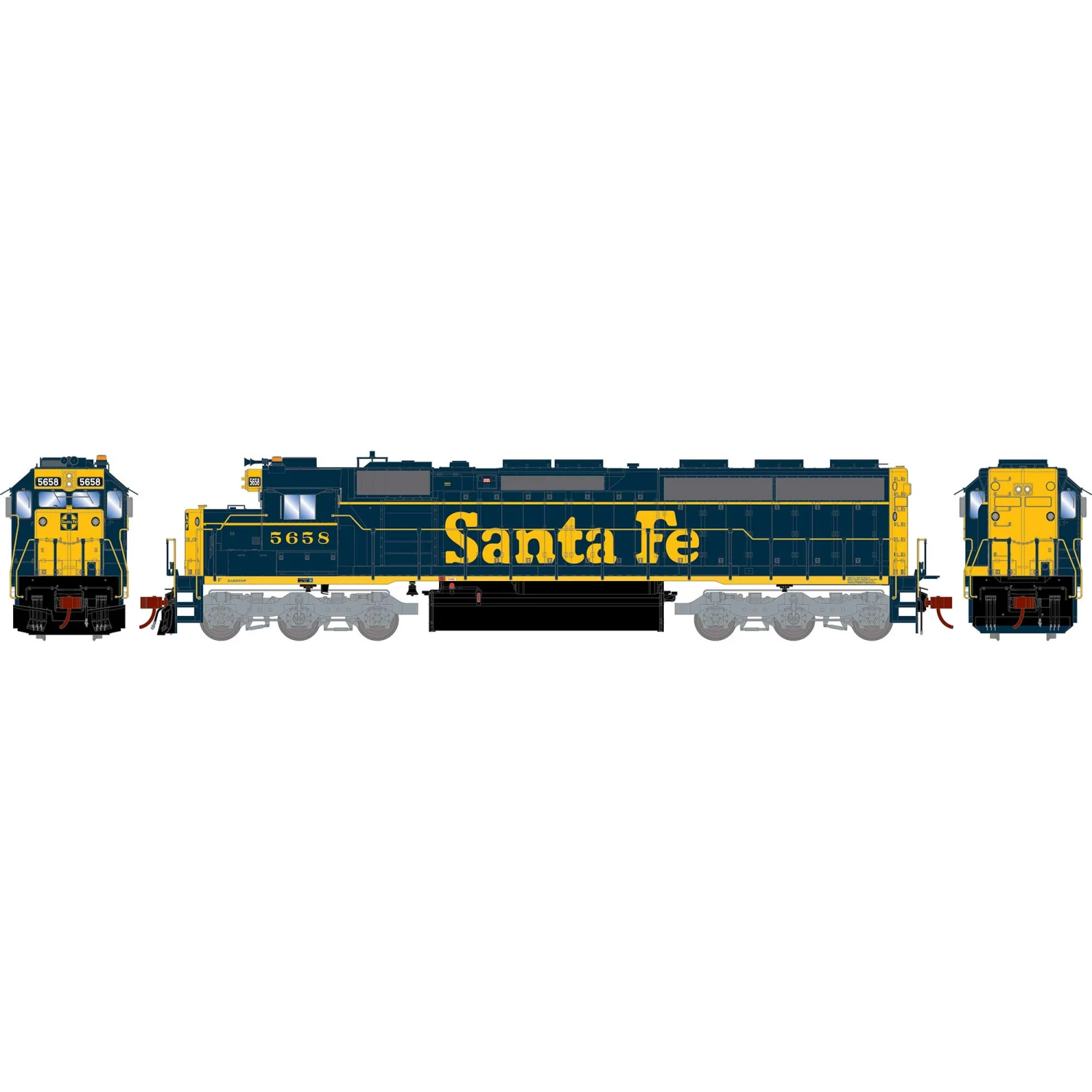 Athearn HO SD45-2, SF #5658 for Locomotives