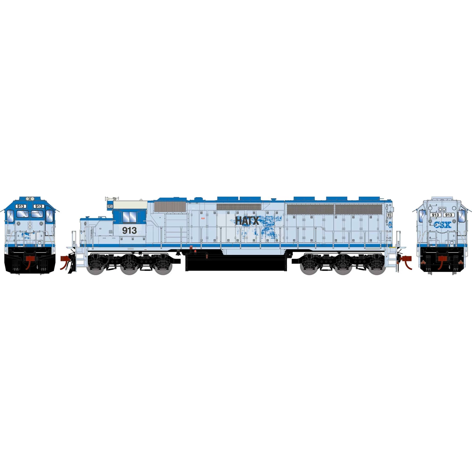 Athearn HO SD45-2 with DCC & Sound, HATX #913 for Locomotives